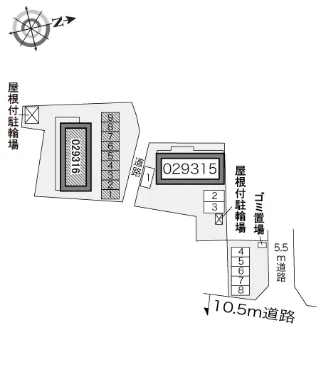 ★手数料０円★小松市沖町　月極駐車場（LP）